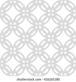 Abstract geometric seamless pattern. Black and white style pattern with circle.