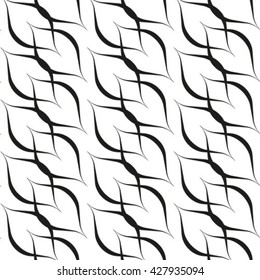 Abstract geometric seamless pattern. Black and white style pattern. Black lines on white background.