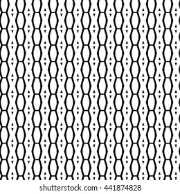 Abstract geometric seamless pattern. Black and white style