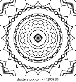 Abstract geometric seamless pattern. Black and white style. Vector illustration.