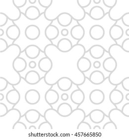 Abstract geometric seamless pattern. Black and white style pattern with circle.