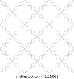 Abstract geometric seamless pattern. Black and white style pattern. Gray lines on white background.
