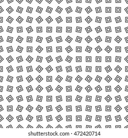 Abstract geometric seamless pattern. Black and white style pattern 