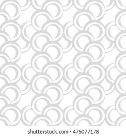 Abstract geometric seamless pattern. Black and white style pattern with circle.