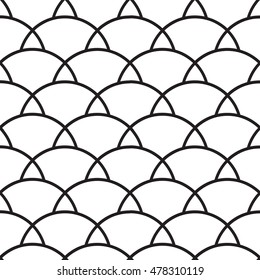 Abstract geometric seamless pattern. Black and white style pattern 