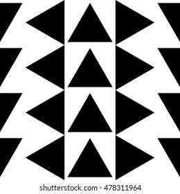 Abstract geometric seamless pattern. Black and white style pattern 