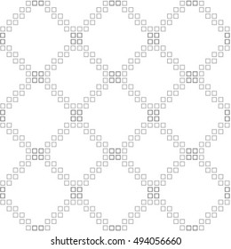 Abstract geometric seamless pattern. Black and white style pattern with circle.