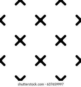 Abstract geometric seamless pattern. Black and white background. Vector illustration