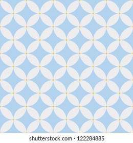 Abstract geometric seamless pattern. Blue classic pattern. Vector illustration