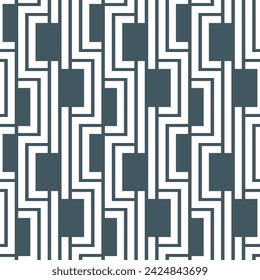 Abstract geometric seamless pattern. Blue and white graphic design print illusion. vector background.