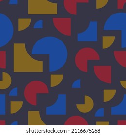 abstract geometric seamless pattern in bright colors