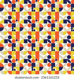 Abstraktes geometrisches nahtloses Muster. Helle Farben, Gemälde auf hellem Hintergrund. Geometrisches Muster