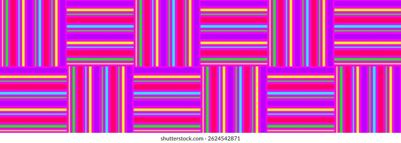 Abstrato padrão geométrico sem costura em cores neon brilhantes.