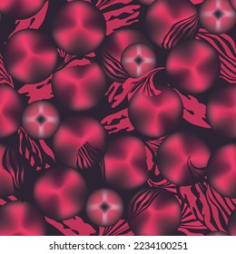 Abstract geometric seamless pattern. Bubbles and organic shapes texture. Artistic chaotic motion background