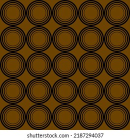 Abstract geometric seamless pattern. Circle ornament Modern gradient template texture. Trendy dark circle lines creative design. Round shapes geometric motif.  Fabric design textile swatch Brown Black