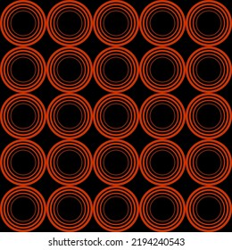 Abstract geometric seamless pattern. Circle Dark Red Black ornament Modern gradient template texture Trendy circle lines creative design. Round shapes geometric motif Red Fabric design textile swatch