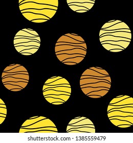 Abstract geometric seamless pattern with circles. Modern abstract design for packaging, cover, paper, fabric, interior decor, and other users. Vector illustration