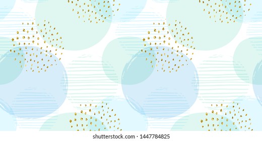 Abstract geometric seamless pattern with circles. Modern abstract design 