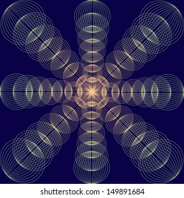 Abstract geometric seamless pattern with circles; illustration