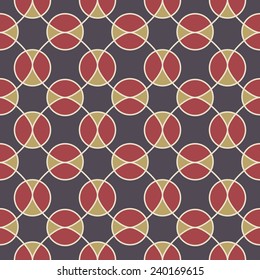 Abstract geometric seamless pattern with circles. Vector illustration