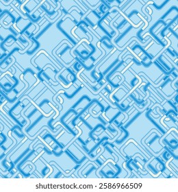Abstract geometric seamless pattern with circuits - hand drawn vector illustration.