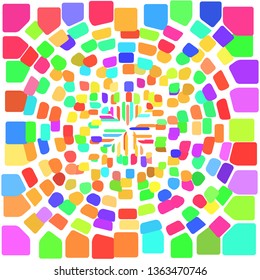 Abstract geometric seamless pattern from color rectangles.