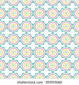 Abstract geometric seamless pattern. color pattern with circle and line.