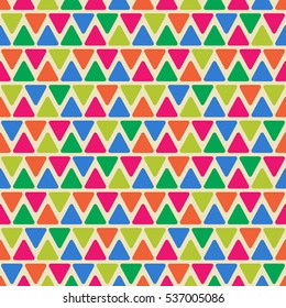 Abstract Geometric Seamless Pattern with Color Triangle Shapes