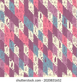 Abstract geometric seamless pattern with colored rectangular segments.
