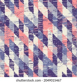 Abstract geometric seamless pattern with colored rectangular segments.
