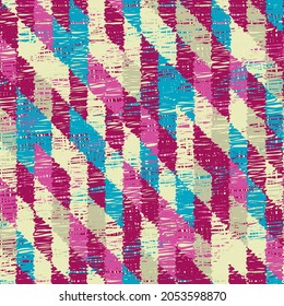 Abstract geometric seamless pattern with colored rectangular segments.