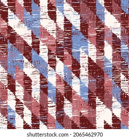 Abstract geometric seamless pattern with colored rectangular segments.
