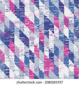 Abstract geometric seamless pattern with colored rectangular segments.
