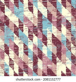 Abstract geometric seamless pattern with colored rectangular segments.