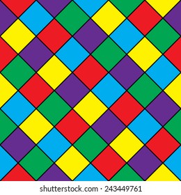 Abstract geometric seamless pattern. Colored squares. Vector Illustration