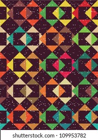 Abstract geometric seamless pattern. Colorful pattern with triangle and rhombus