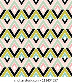 Abstract geometric seamless pattern. Colorful pattern with triangle and lines.