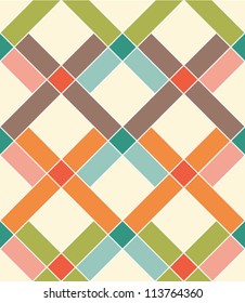 Abstract geometric seamless pattern. Colorful pattern with line and rhombus