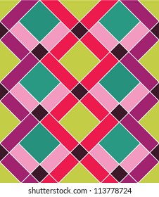 Abstract geometric seamless pattern. Colorful pattern with line and rhombus