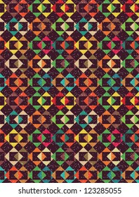 Abstract geometric seamless pattern. Colorful pattern with triangle and rhombus
