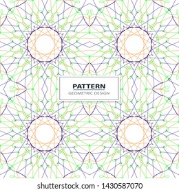Abstract geometric seamless pattern. Colorful vector background