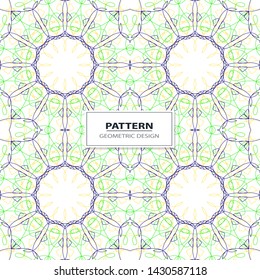 Abstract geometric seamless pattern. Colorful vector background