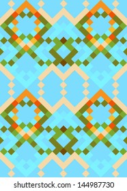 Abstract geometric seamless pattern. Colorful pattern with line and rhombus