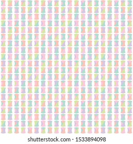 Abstract geometric seamless pattern colorful kawaii background. Vector illustration eps 10.