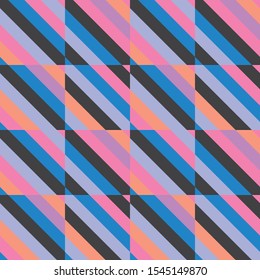 abstract geometric seamless pattern colorful squares background. Vector illustration