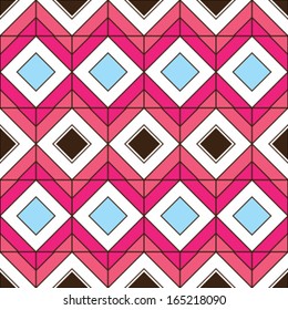 Abstract geometric seamless pattern. Colorful pattern with triangle, line and rhombus