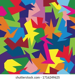 abstract geometric seamless pattern colorful background. Vector illustration