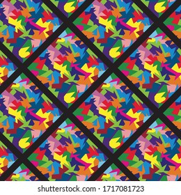 abstract geometric seamless pattern colorful background. Vector illustration