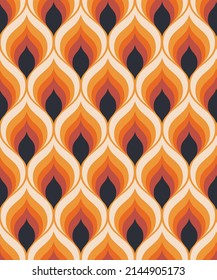 Abstraktes geometrisches nahtloses Muster. Farbige ogee Tapete, Vektorgrafik. Mehrfarbige asiatische Fischverkaufsschmuck. einfaches, kleinklassiges Modedesign