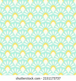 Abstract geometric seamless pattern. Colorful wallpaper vector print. Multicolor asian style fishcsale ornament. Simple shaped small scale fashion textile design